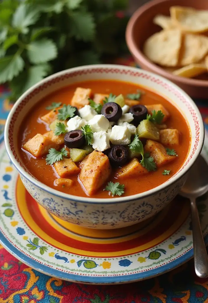 27 Authentic Chicken Tortilla Soup Recipes Full of Flavor - 20. Mediterranean Chicken Tortilla Soup