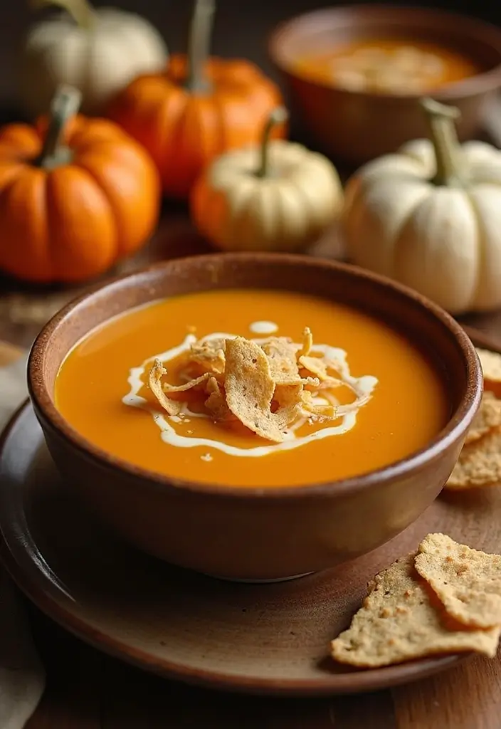 27 Authentic Chicken Tortilla Soup Recipes Full of Flavor - 25. Pumpkin Chicken Tortilla Soup