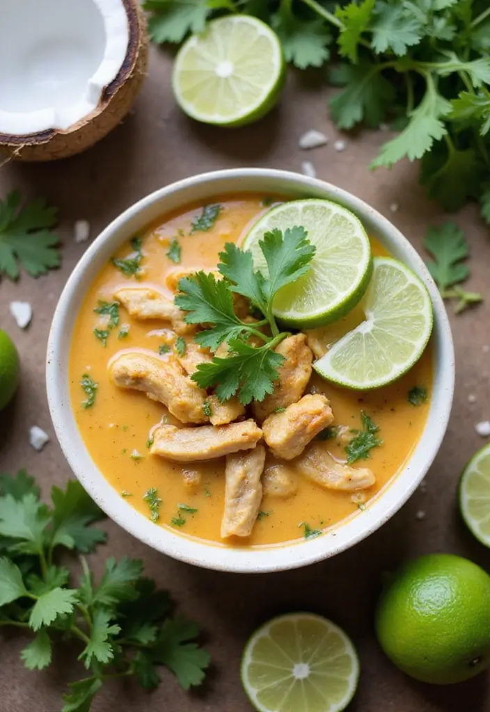 27 Authentic Chicken Tortilla Soup Recipes Full of Flavor - 6. Coconut Lime Chicken Tortilla Soup