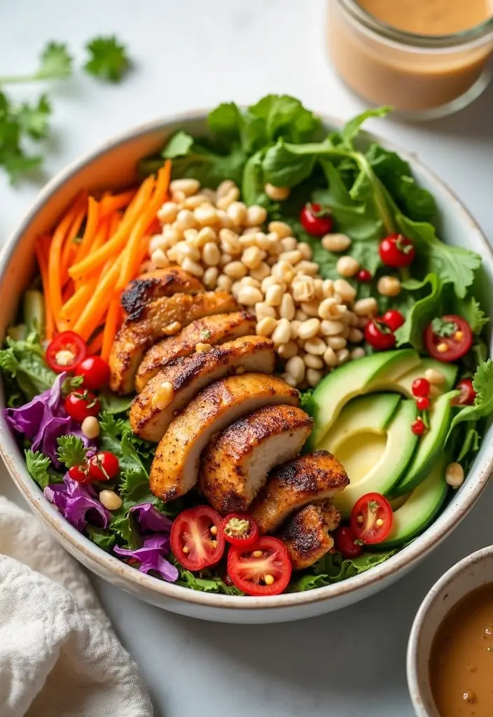 27 BLT Chicken Salad Recipe Variations That Are Fresh & Flavorful - 12. Thai Peanut BLT Chicken Salad