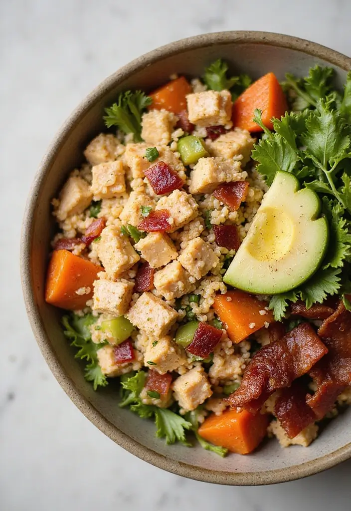 27 BLT Chicken Salad Recipe Variations That Are Fresh & Flavorful - 14. Quinoa BLT Chicken Salad