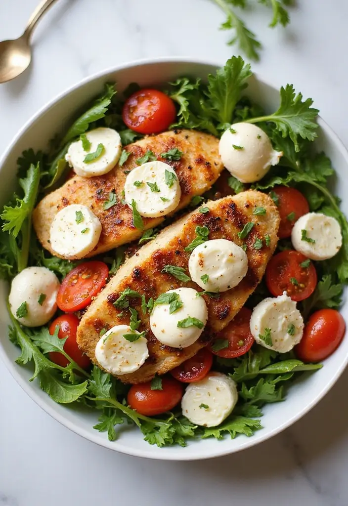 27 BLT Chicken Salad Recipe Variations That Are Fresh & Flavorful - 16. Caprese BLT Chicken Salad