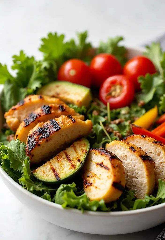 27 BLT Chicken Salad Recipe Variations That Are Fresh & Flavorful - 18. Grilled Vegetable BLT Chicken Salad