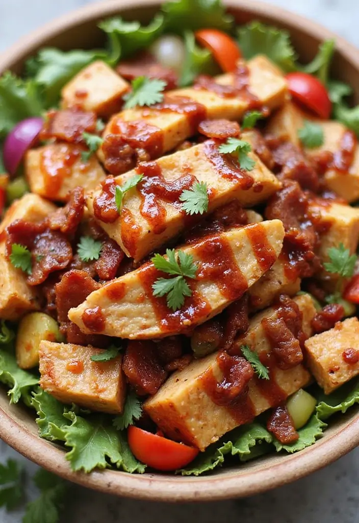 27 BLT Chicken Salad Recipe Variations That Are Fresh & Flavorful - 6. Texas BBQ BLT Chicken Salad