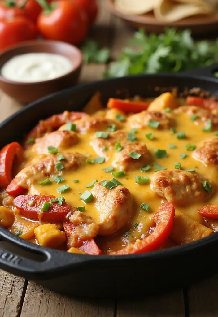 27 Casserole with Rotisserie Chicken Recipes That Save Dinner - 13. Chicken Fajita Casserole