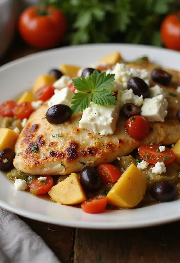 27 Casserole with Rotisserie Chicken Recipes That Save Dinner - 20. Greek Chicken Casserole