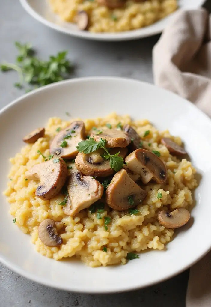 27 Chicken Meal Prep Recipes for Busy Weeks That Taste Fresh - 21. Chicken and Mushroom Risotto