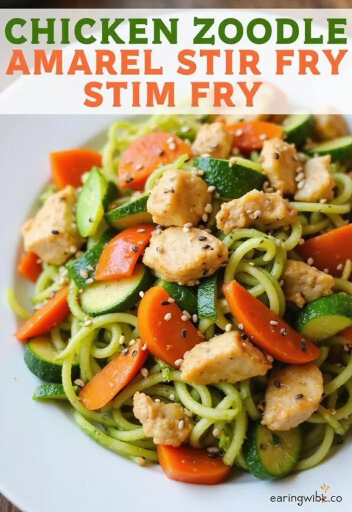 27 Chicken Meal Prep Recipes for Busy Weeks That Taste Fresh - 9. Chicken Zoodle Stir-Fry