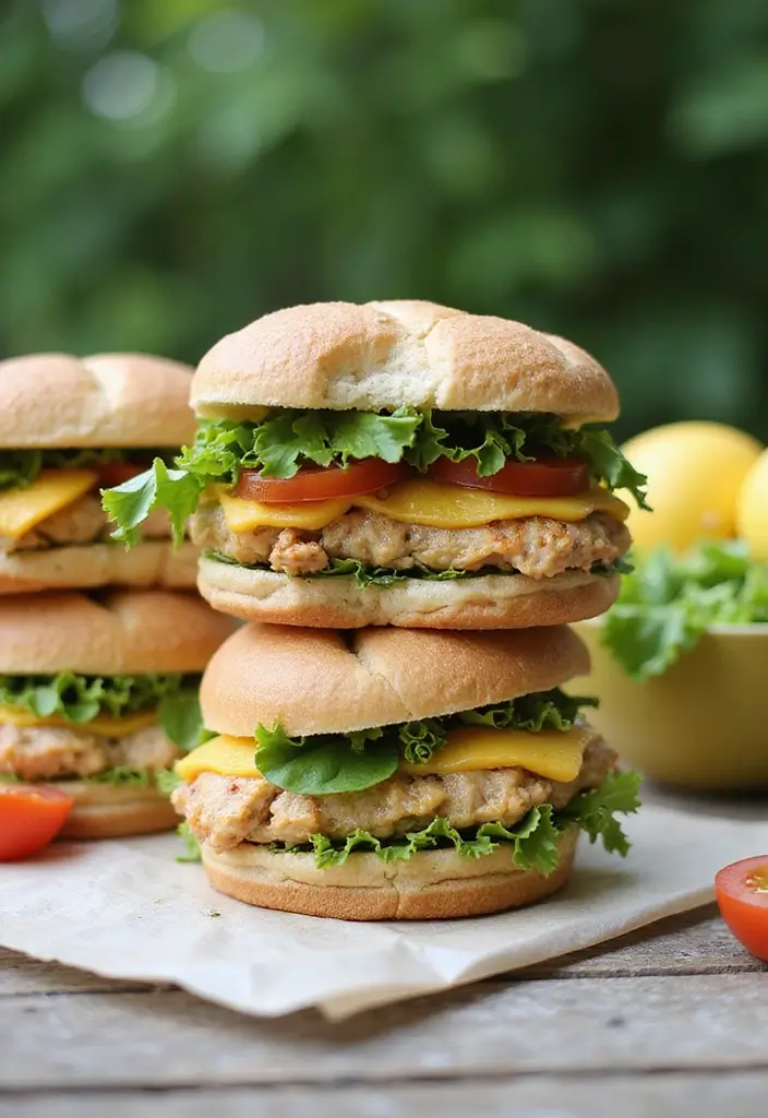 27 Lemon Chicken Breast Recipes That Feel Bright and Healthy - 13. Lemon Rosemary Chicken Burgers