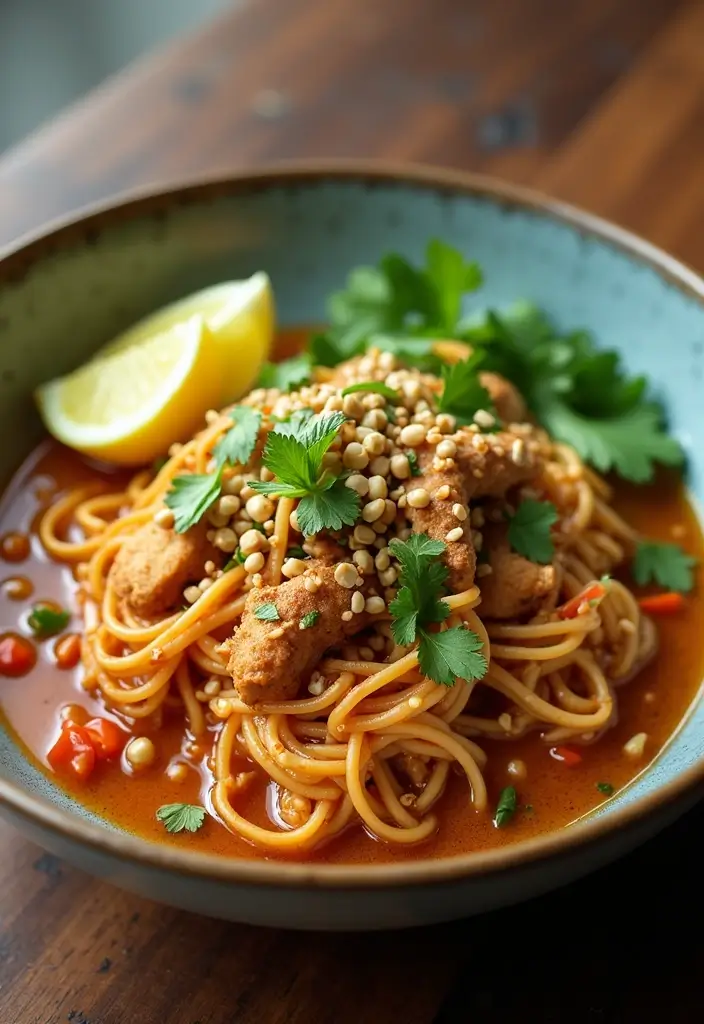 27 Low Carb Shredded Chicken Recipes That Make Meal Prep Easy - 26. Shredded Chicken Pad Thai