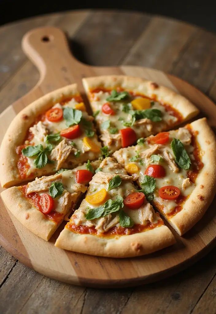 27 Low Carb Shredded Chicken Recipes That Make Meal Prep Easy - 27. Shredded Chicken Pizza