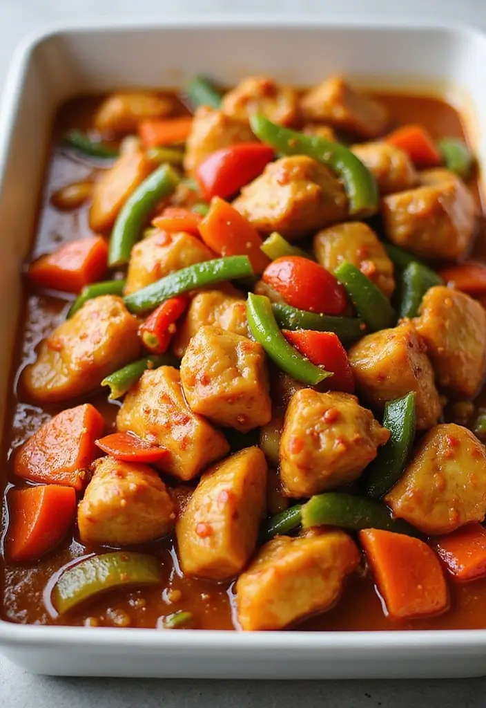 27 Sheet Pan Chicken Breast Recipes That Are Effortless & Juicy - 26. Sweet and Sour Chicken Bake