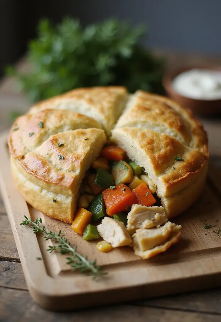 27 Sourdough Chicken Pot Pie Recipes That Are Rustic & Delicious - 2. Rustic Sourdough Chicken Pot Pie with Thyme
