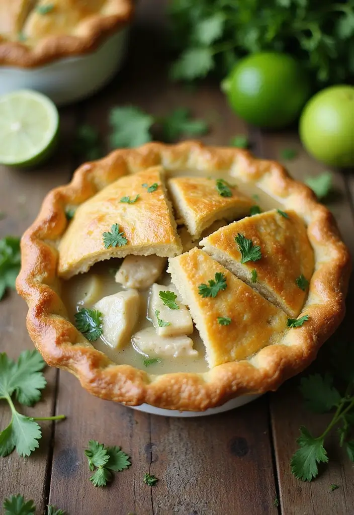 27 Sourdough Chicken Pot Pie Recipes That Are Rustic & Delicious - 20. Sourdough Chicken Pot Pie with Cilantro & Lime