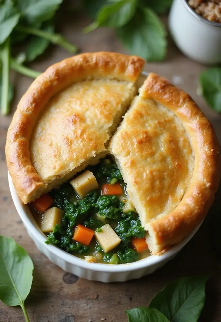 27 Sourdough Chicken Pot Pie Recipes That Are Rustic & Delicious - 3. Savory Sourdough Chicken Pot Pie with Spinach