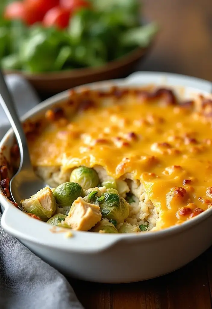 28 Chicken and Brussel Sprouts Recipes That Are Light & Nutritious - 4. Creamy Chicken and Brussels Sprouts Casserole