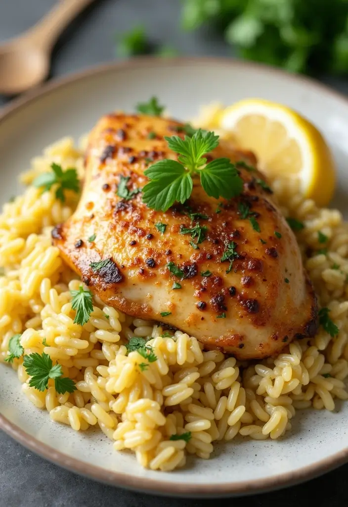 28 Chicken and Orzo Recipes That Are Mediterranean Inspired - 24. Chicken and Orzo with Garlic Lemon Butter