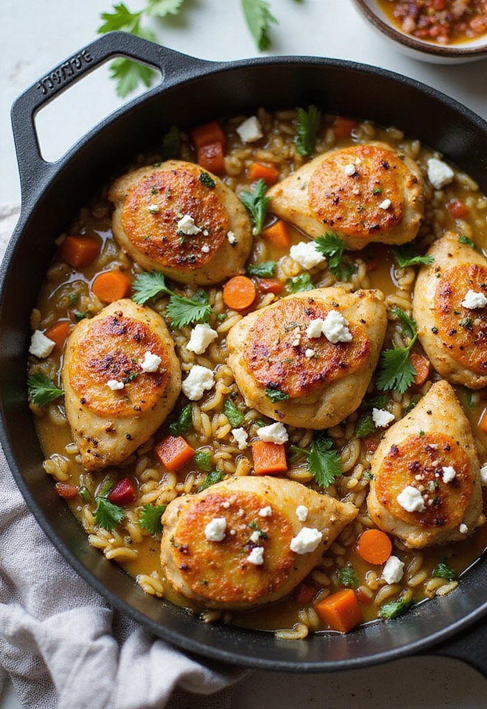 28 Chicken and Orzo Recipes That Are Mediterranean Inspired - 27. One-Pan Mediterranean Chicken and Orzo with Feta