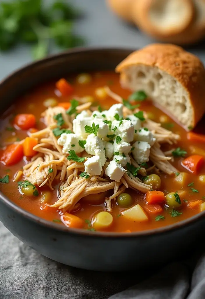 28 Hot Honey Feta Chicken Recipes That Are TikTok-Inspired & Yummy - 26. Hot Honey Feta Chicken Soup