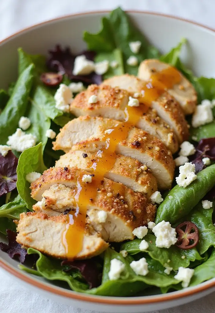 28 Hot Honey Feta Chicken Recipes That Are TikTok-Inspired & Yummy - 5. Hot Honey Feta Chicken Salad