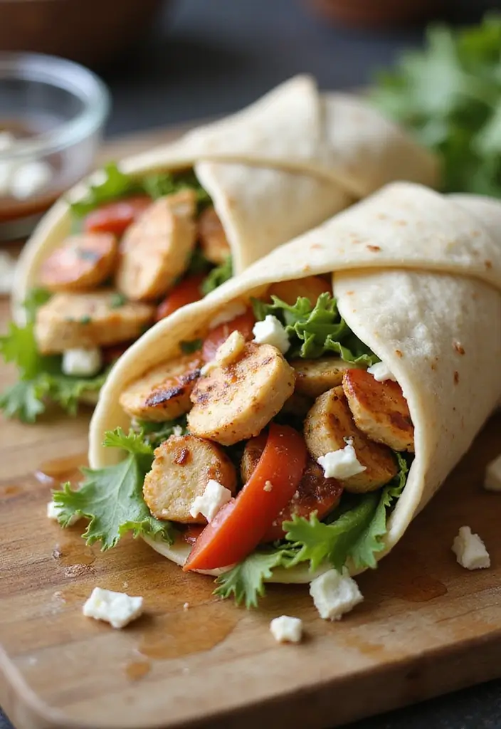 28 Hot Honey Feta Chicken Recipes That Are TikTok-Inspired & Yummy - 9. Hot Honey Feta Chicken Wraps
