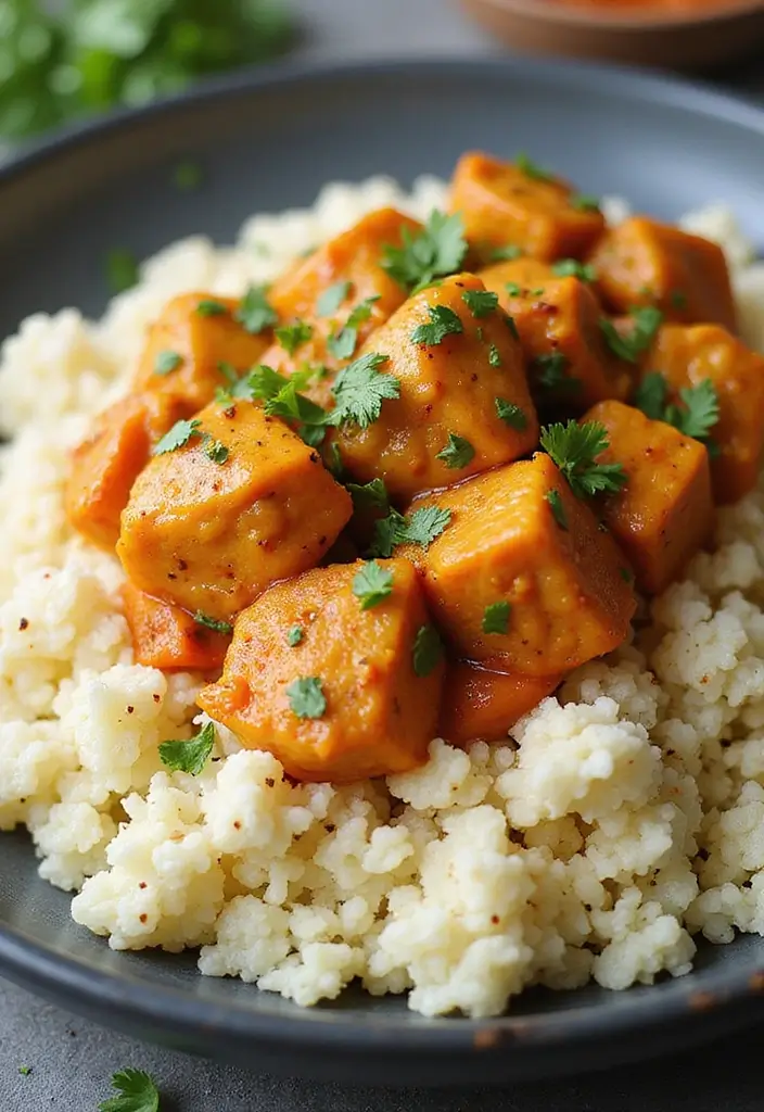 28 How to Make Butter Chicken Recipes That Are Creamy & Authentic - 6. Butter Chicken with Cauliflower Rice