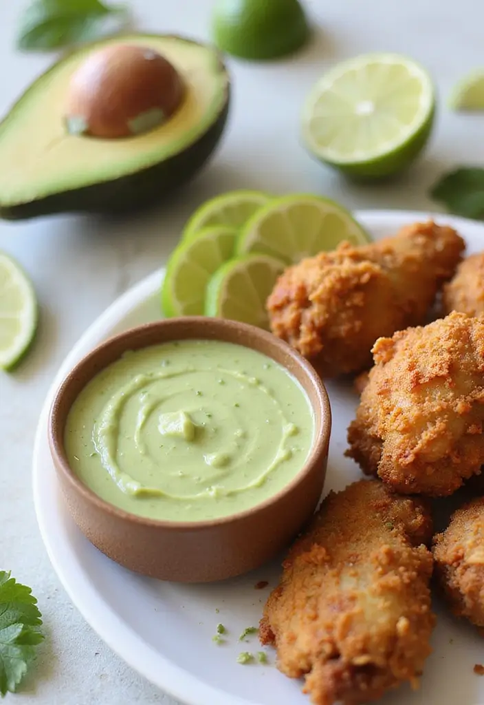 28 Korean Fried Chicken Sauce Recipes That Are Sweet & Sticky - 25. Avocado Lime Sauce