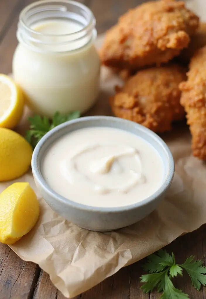 28 Korean Fried Chicken Sauce Recipes That Are Sweet & Sticky - 26. White BBQ Sauce