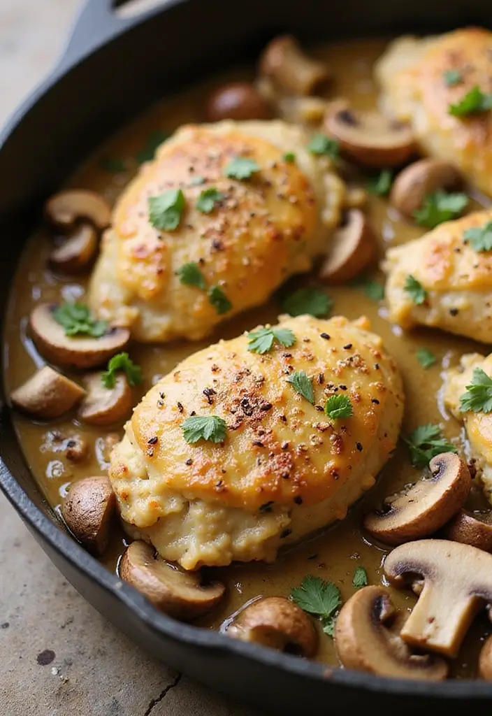 28 Poppy Seed Chicken Casserole Recipes That Are Creamy Comfort - 14. Poppy Seed Chicken Casserole with Mushrooms