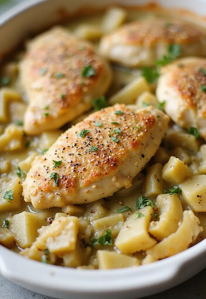 28 Poppy Seed Chicken Casserole Recipes That Are Creamy Comfort - 19. Poppy Seed Chicken Casserole with Artichokes