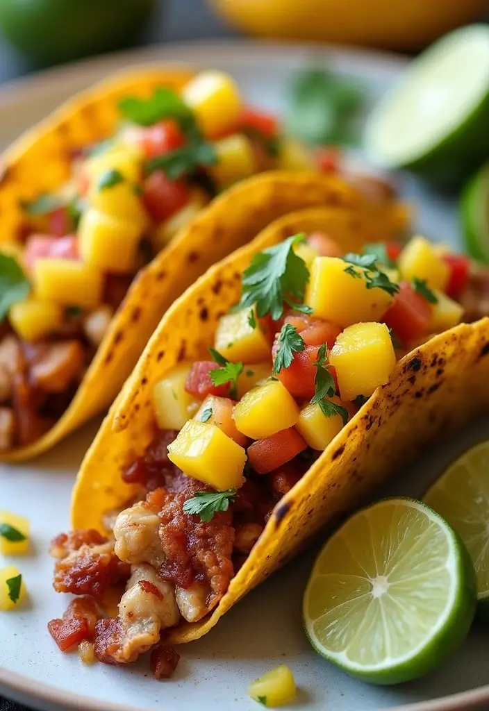 29 Chicken Bacon Ranch Tacos That Combine the Best Flavors - 26. Chicken Bacon Ranch Tacos with Mango Salsa