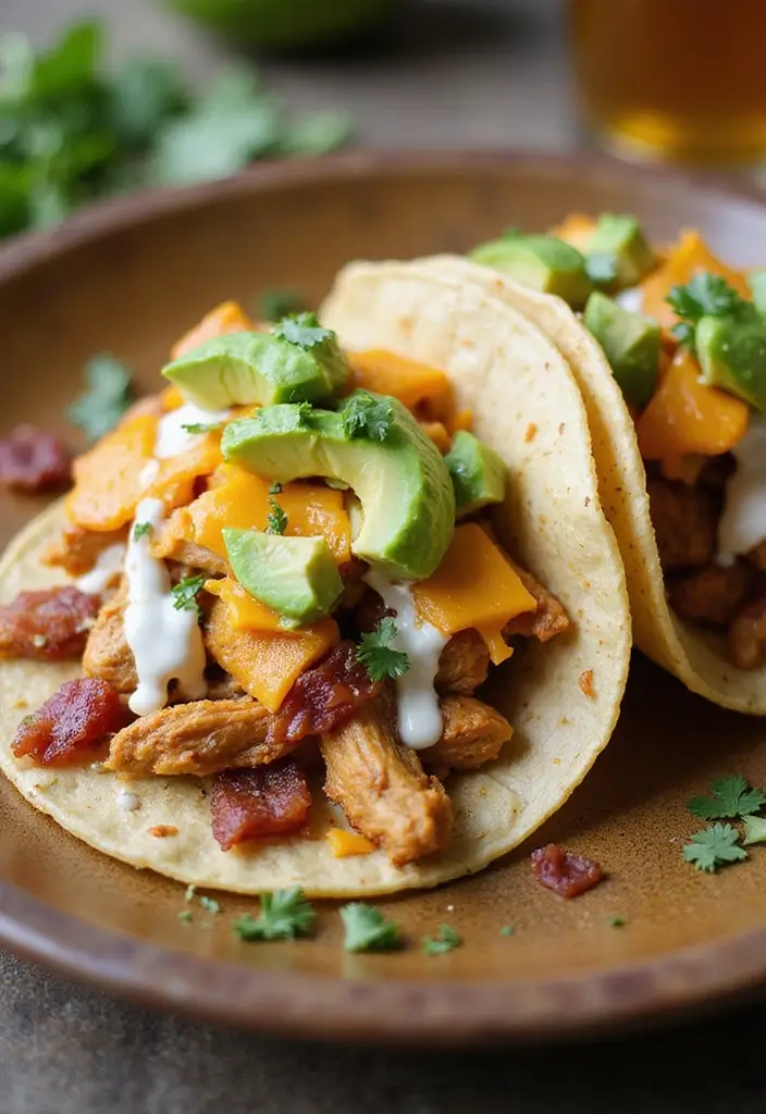 29 Chicken Bacon Ranch Tacos That Combine the Best Flavors - 5. Loaded Chicken Bacon Ranch Tacos