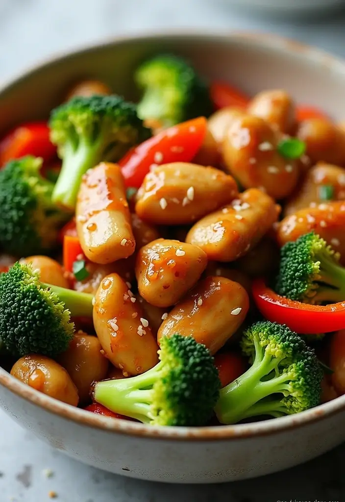 29 Chicken Stir Fry Recipes That Are Quick & Healthy - 10. Garlic Sesame Chicken Stir Fry