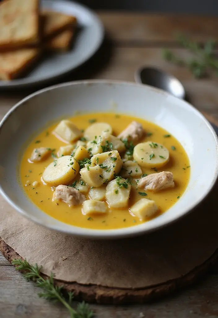 29 Chicken and Potato Soup Recipes That Warm You Up - 25. Chicken and Potato Soup with Artichokes