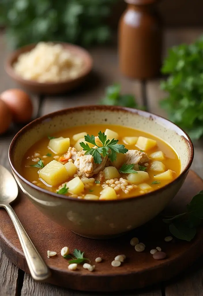 29 Chicken and Potato Soup Recipes That Warm You Up - 27. Chicken and Potato Soup with Barley