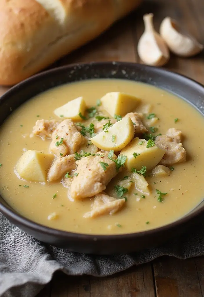 29 Chicken and Potato Soup Recipes That Warm You Up - 6. Garlic Parmesan Chicken and Potato Soup