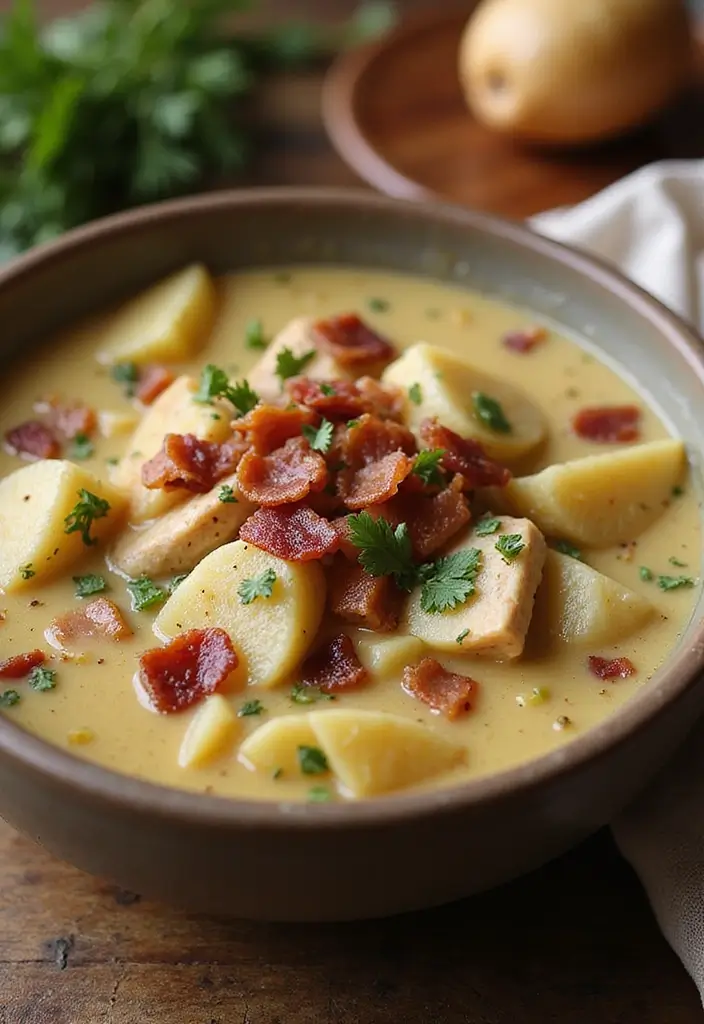 29 Chicken and Potato Soup Recipes That Warm You Up - 8. Chicken, Bacon, and Potato Soup