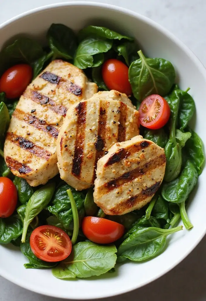 29 Healthy Greek Chicken Bowls That Feel Fresh and Balanced - 19. Greek Chicken and Spinach Bowl