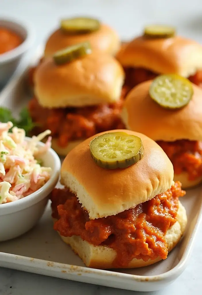 29 Million Dollar Chicken Crockpot Recipes That Feel Rich & Creamy - 13. Creamy BBQ Chicken Sliders