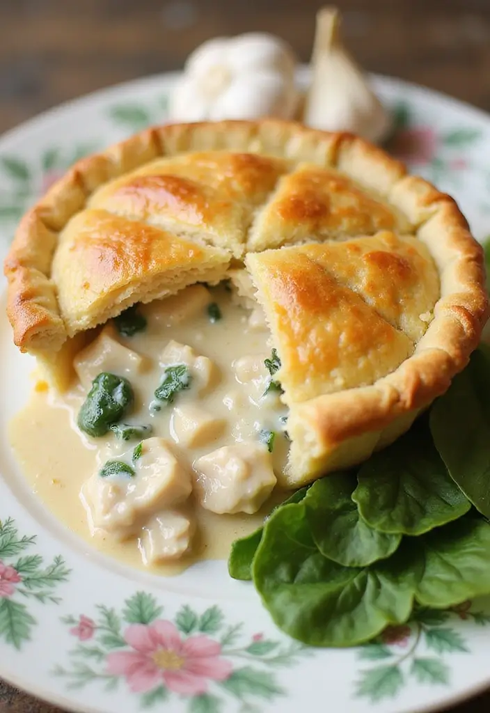 29 Mini Chicken Pot Pies with Biscuits Recipes That Feel Homemade - 14. Creamy Alfredo Chicken Pot Pie