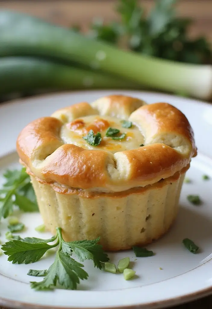 29 Mini Chicken Pot Pies with Biscuits Recipes That Feel Homemade - 20. Chicken and Leek Mini Pot Pies