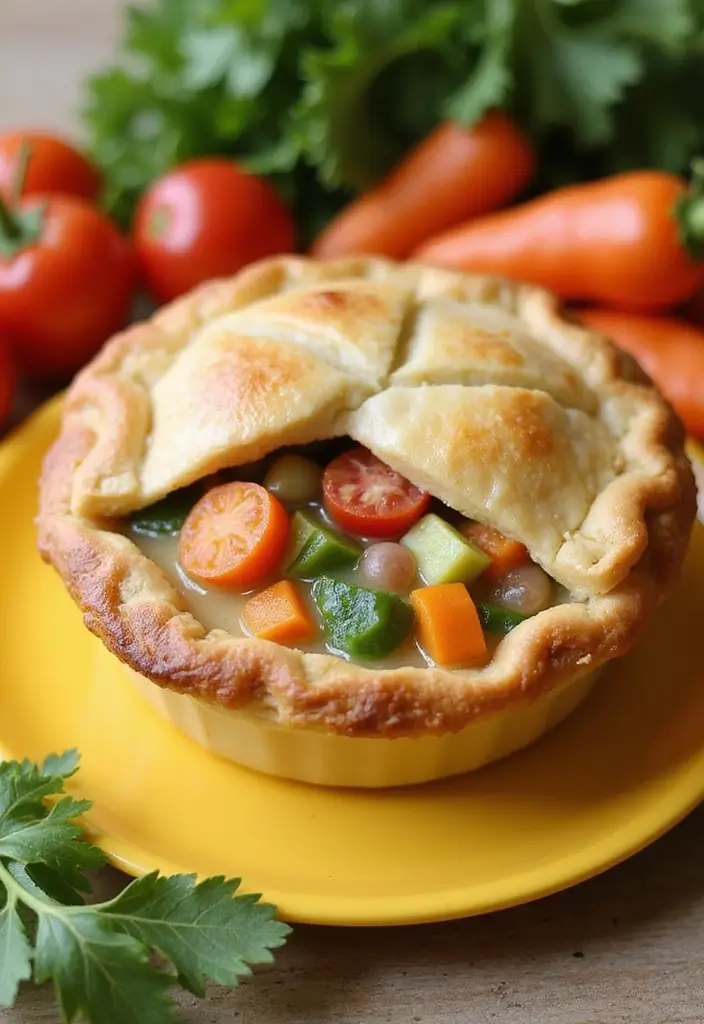 29 Mini Chicken Pot Pies with Biscuits Recipes That Feel Homemade - 7. Veggie Lover’s Chicken Pot Pie