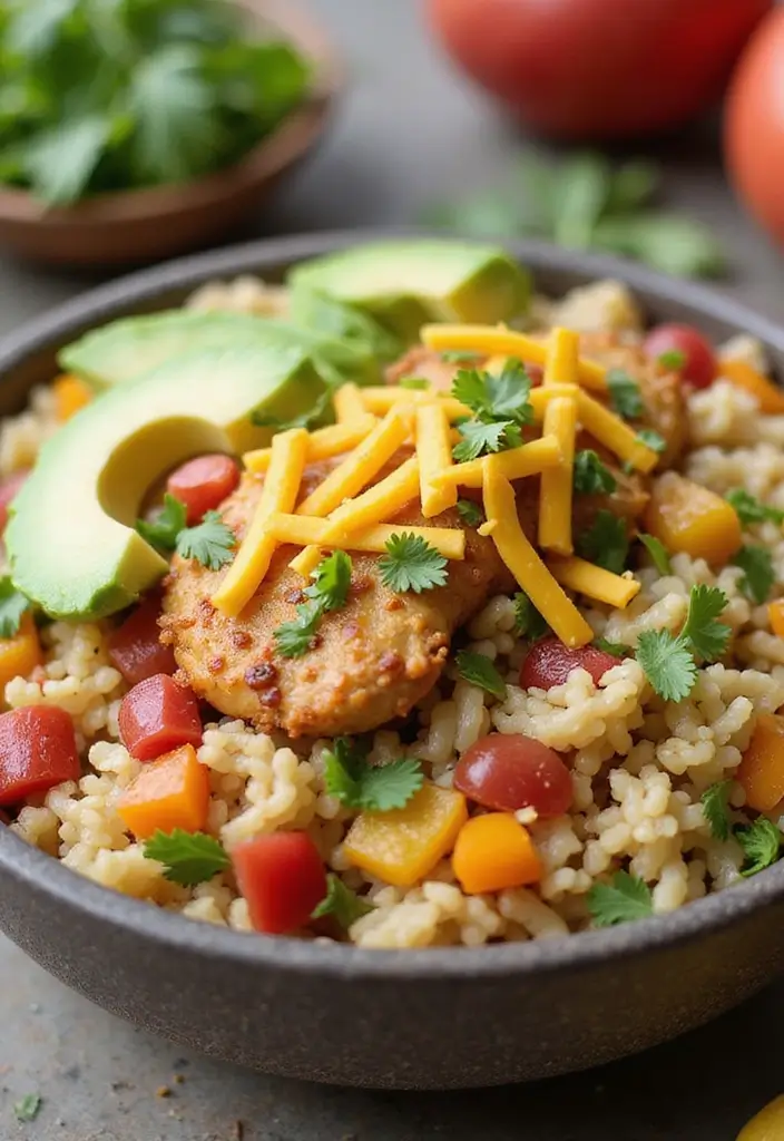 29 Rotisserie Chicken and Rice Recipes That Use Leftovers Brilliantly - 19. Chicken and Rice Burrito Bowl