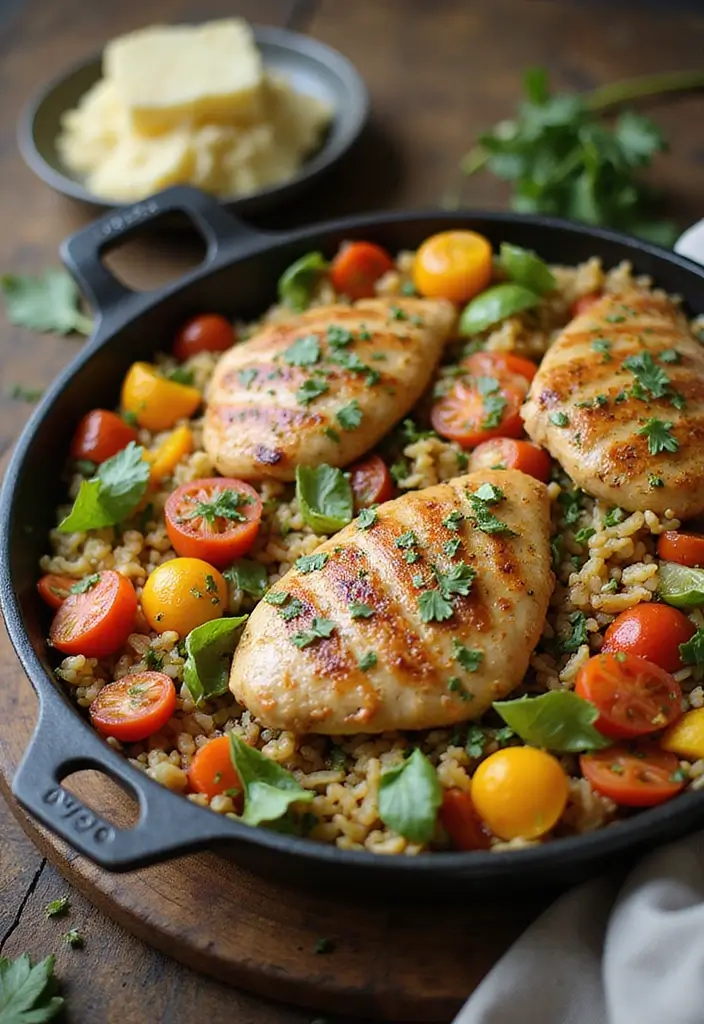 29 Rotisserie Chicken and Rice Recipes That Use Leftovers Brilliantly - 6. One-Pan Chicken and Rice Primavera