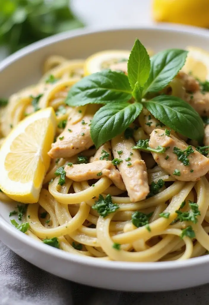 29 Slow Cooker Olive Garden Chicken Pasta Recipes That Feel Indulgent - 6. Lemon Herb Chicken Pasta