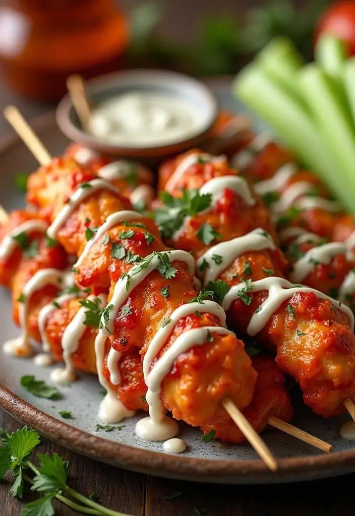 30 Bang Bang Chicken Skewers You’ll Grill All Summer - 11. Buffalo Bang Bang Chicken Skewers