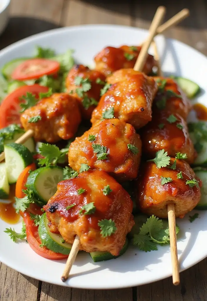 30 Bang Bang Chicken Skewers You’ll Grill All Summer - 15. Honey Sriracha Bang Bang Chicken Skewers