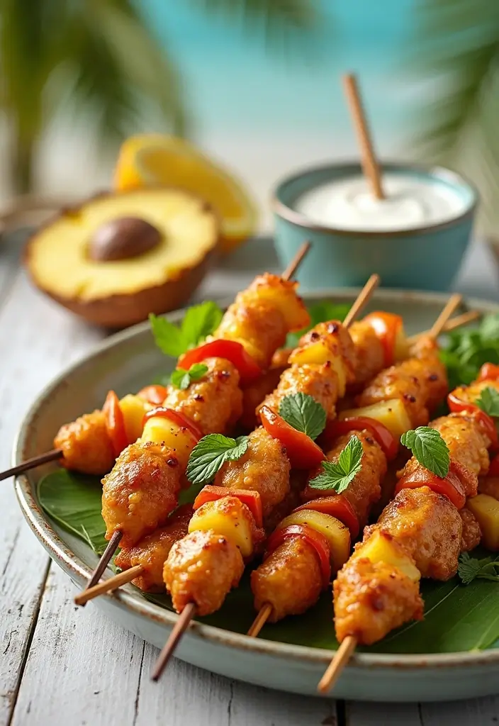 30 Bang Bang Chicken Skewers You’ll Grill All Summer - 17. Chipotle Pineapple Bang Bang Chicken Skewers