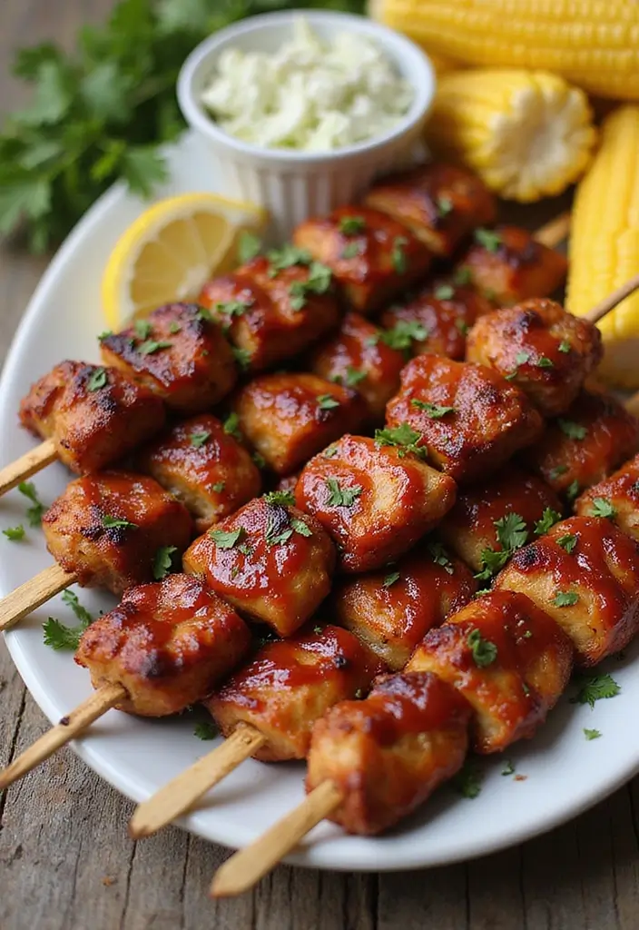 30 Bang Bang Chicken Skewers You’ll Grill All Summer - 7. BBQ Bang Bang Chicken Skewers