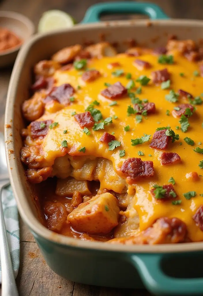 30 Chicken Bacon Potato Casserole Recipes That Feel Like Heaven - 13. BBQ Chicken Bacon Potato Casserole